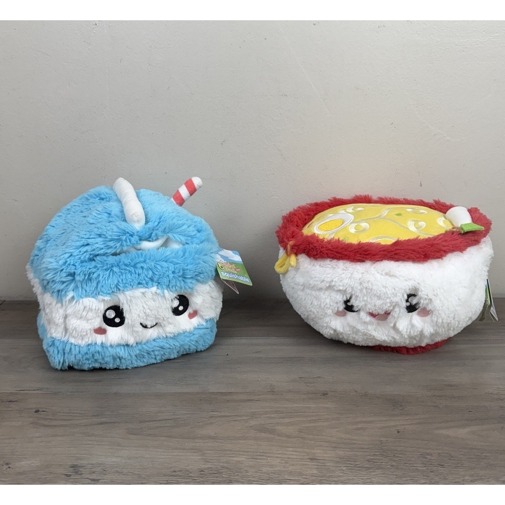 Squishable‎ Milk Carton and Ramen Comfort Food Mini Plush NWT Snugglemi Snackers
